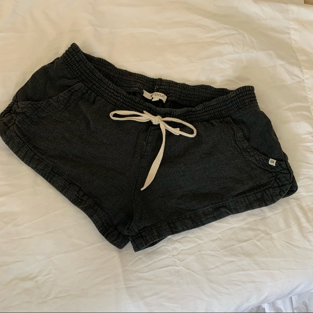 Rip Curl low waist drawstring black shorts